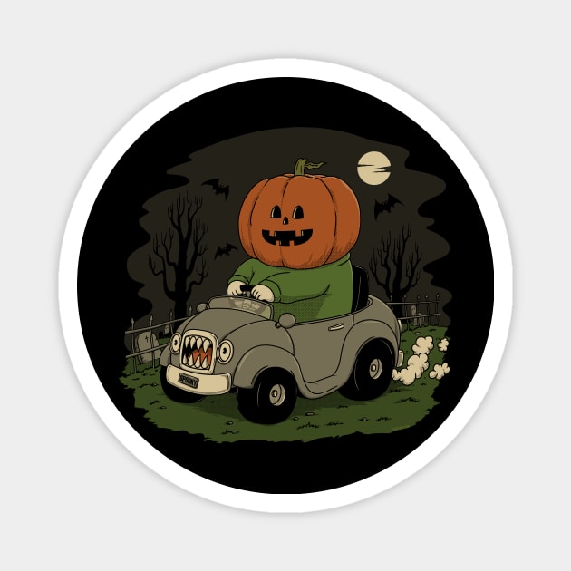 Spooky Night Ride Magnet by pigboom